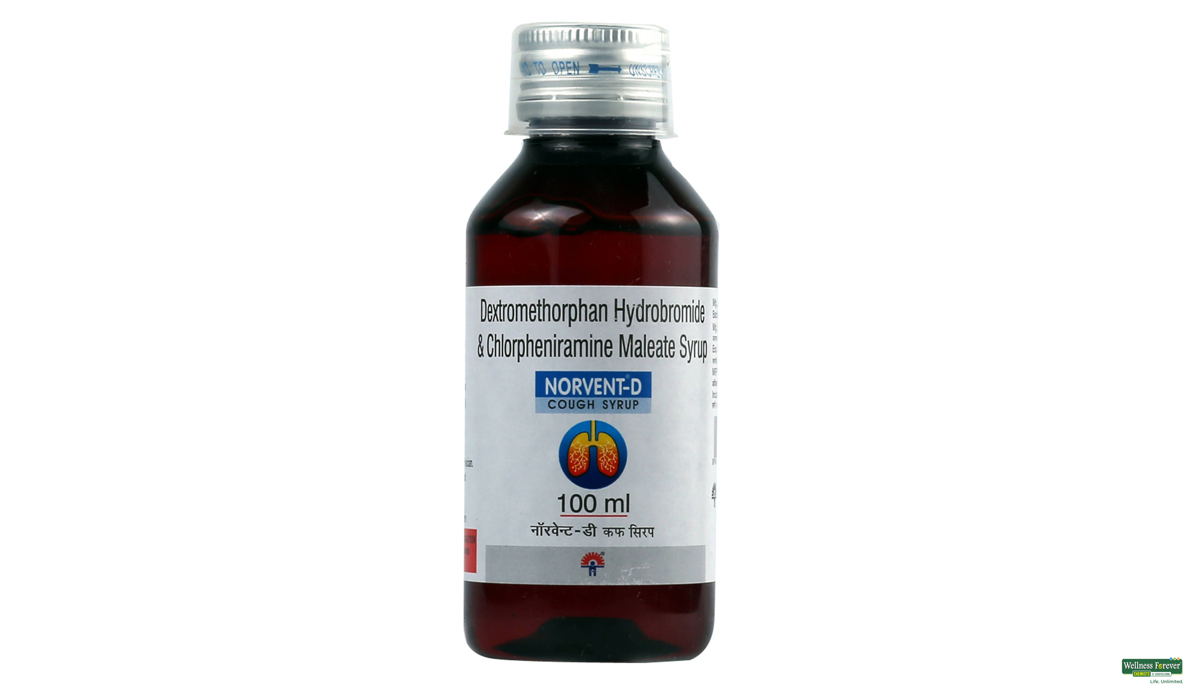 NORVENT-D SYP 100ML- 1, 100ML, 